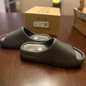 Yeezy slides. Brand new. Slate Grey. Men’s 10